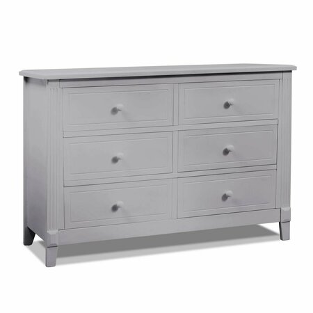 KD ESTANTERIA Berkley 6 Drawer Double Dresser - Gray KD2559475